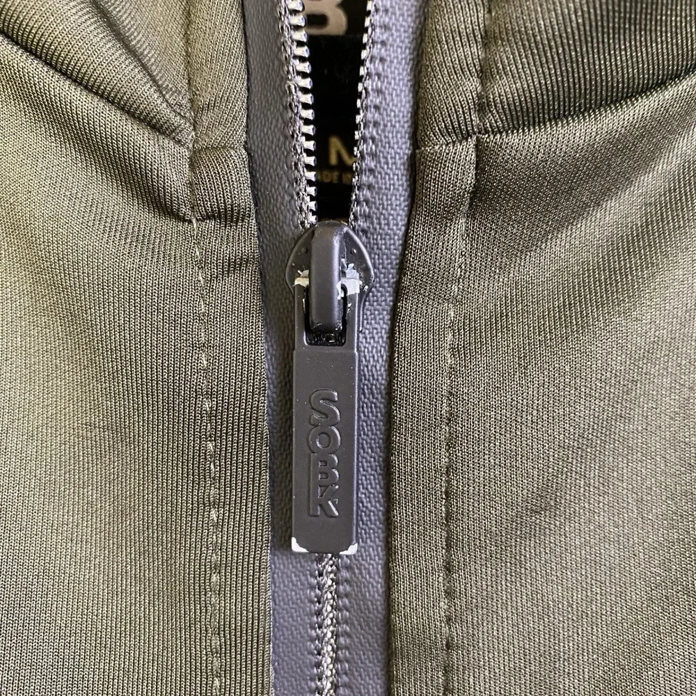 SOBK Straight Outta Brooklyn Activewear Jacket‎ Men M Olive Full-Zip Hoodie